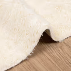 vidaXL Shaggy Rug High Pile NAVARRA Dusty Pink 200x200 cm Polyester Area Rug - cream, 200 x 200 cm/square - Additional view 4
