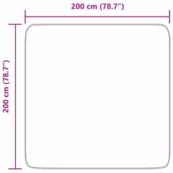 vidaXL Shaggy Rug High Pile NAVARRA Dusty Pink 200x200 cm Polyester Area Rug - cream, 200 x 200 cm/square - Additional view 9