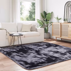 vidaXL Shaggy Rug High Pile NAVARRA Dusty Pink 200x200 cm Polyester Area Rug - dark grey, 200 x 200 cm/square - Additional view 2