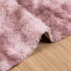 vidaXL Shaggy Rug High Pile NAVARRA Dusty Pink 200x200 cm Polyester Area Rug - dusty pink, 200 x 200 cm/square - Additional view 4