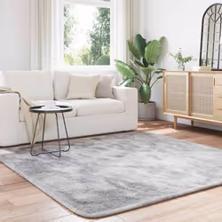 vidaXL Shaggy Rug High Pile NAVARRA Dusty Pink 200x200 cm Polyester Area Rug - light grey, 200 x 200 cm/square - Additional view 2