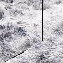 vidaXL Shaggy Rug High Pile NAVARRA Dusty Pink 200x200 cm Polyester Area Rug - light grey, 200 x 200 cm/square - Additional view 6
