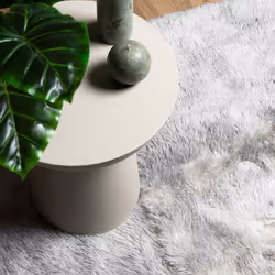 vidaXL Shaggy Rug High Pile NAVARRA Dusty Pink 200x200 cm Polyester Area Rug - light grey, 200 x 200 cm/square - Additional view 7