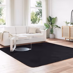 vidaXL Shaggy Rug High Pile NAVARRA Dusty Pink 200x200 cm Polyester Area Rug - black, 240 x 240 cm/square - Additional view 2