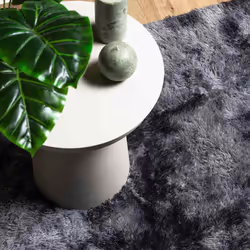 vidaXL Shaggy Rug High Pile NAVARRA Dusty Pink 200x200 cm Polyester Area Rug - dark grey, 240 x 240 cm/square - Additional view 7