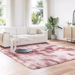 vidaXL Shaggy Rug High Pile NAVARRA Dusty Pink 200x200 cm Polyester Area Rug - dusty pink, 240 x 240 cm/square