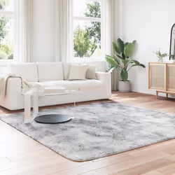 vidaXL Shaggy Rug High Pile NAVARRA Dusty Pink 200x200 cm Polyester Area Rug - light grey, 240 x 240 cm/square - Additional view 2