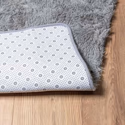 vidaXL Shaggy Rug High Pile NAVARRA Dusty Pink 200x200 cm Polyester Area Rug - silver grey, 240 x 240 cm/square - Additional view 5