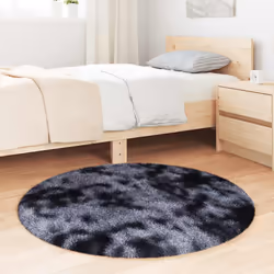 vidaXL Shaggy Rug High Pile NAVARRA Dusty Pink 200x200 cm Polyester Area Rug - dark grey, 100 x 100 cm/round - Additional view 2