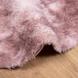 vidaXL Shaggy Rug High Pile NAVARRA Dusty Pink 200x200 cm Polyester Area Rug - dusty pink, 100 x 100 cm/round - Additional view 4