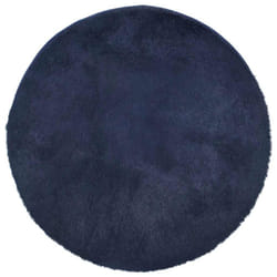 vidaXL Shaggy Rug High Pile NAVARRA Dusty Pink 200x200 cm Polyester Area Rug - navy, 100 x 100 cm/round