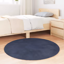 vidaXL Shaggy Rug High Pile NAVARRA Dusty Pink 200x200 cm Polyester Area Rug - navy, 100 x 100 cm/round