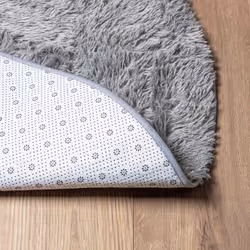 vidaXL Shaggy Rug High Pile NAVARRA Dusty Pink 200x200 cm Polyester Area Rug - silver grey, 100 x 100 cm/round - Additional view 5