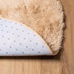 vidaXL Shaggy Rug High Pile NAVARRA Dusty Pink 200x200 cm Polyester Area Rug - beige, 120 x 120 cm/round - Additional view 5
