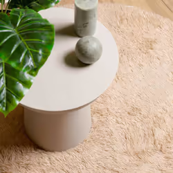 vidaXL Shaggy Rug High Pile NAVARRA Dusty Pink 200x200 cm Polyester Area Rug - beige, 120 x 120 cm/round - Additional view 7