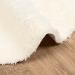 vidaXL Shaggy Rug High Pile NAVARRA Dusty Pink 200x200 cm Polyester Area Rug - cream, 120 x 120 cm/round - Additional view 4
