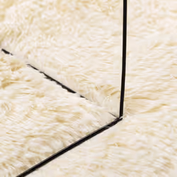 vidaXL Shaggy Rug High Pile NAVARRA Dusty Pink 200x200 cm Polyester Area Rug - cream, 120 x 120 cm/round - Additional view 6