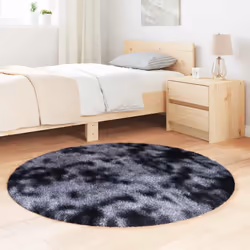 vidaXL Shaggy Rug High Pile NAVARRA Dusty Pink 200x200 cm Polyester Area Rug - dark grey, 120 x 120 cm/round - Additional view 2