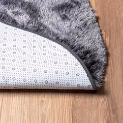 vidaXL Shaggy Rug High Pile NAVARRA Dusty Pink 200x200 cm Polyester Area Rug - dark grey, 120 x 120 cm/round - Additional view 5