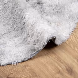 vidaXL Shaggy Rug High Pile NAVARRA Dusty Pink 200x200 cm Polyester Area Rug - light grey, 120 x 120 cm/round - Additional view 4