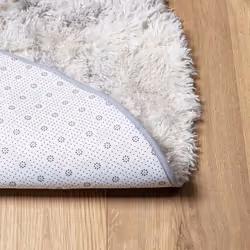 vidaXL Shaggy Rug High Pile NAVARRA Dusty Pink 200x200 cm Polyester Area Rug - light grey, 120 x 120 cm/round - Additional view 5