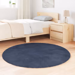 vidaXL Shaggy Rug High Pile NAVARRA Dusty Pink 200x200 cm Polyester Area Rug - navy, 120 x 120 cm/round - Additional view 2
