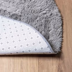 vidaXL Shaggy Rug High Pile NAVARRA Dusty Pink 200x200 cm Polyester Area Rug - silver grey, 120 x 120 cm/round - Additional view 5