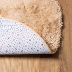 vidaXL Shaggy Rug High Pile NAVARRA Dusty Pink 200x200 cm Polyester Area Rug - beige, 160 x 160 cm/round - Additional view 5