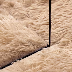 vidaXL Shaggy Rug High Pile NAVARRA Dusty Pink 200x200 cm Polyester Area Rug - beige, 160 x 160 cm/round - Additional view 6