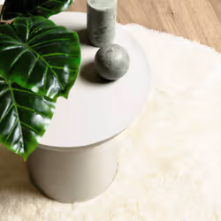 vidaXL Shaggy Rug High Pile NAVARRA Dusty Pink 200x200 cm Polyester Area Rug - cream, 160 x 160 cm/round - Additional view 7