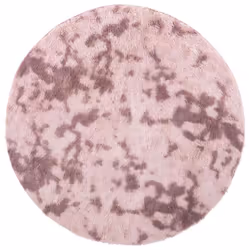 vidaXL Shaggy Rug High Pile NAVARRA Dusty Pink 200x200 cm Polyester Area Rug - dusty pink, 160 x 160 cm/round