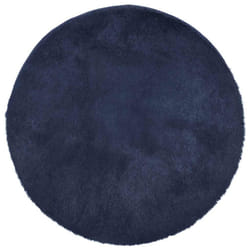 vidaXL Shaggy Rug High Pile NAVARRA Dusty Pink 200x200 cm Polyester Area Rug - navy, 160 x 160 cm/round