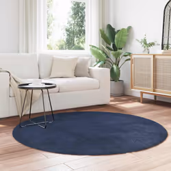 vidaXL Shaggy Rug High Pile NAVARRA Dusty Pink 200x200 cm Polyester Area Rug - navy, 160 x 160 cm/round