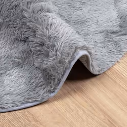 vidaXL Shaggy Rug High Pile NAVARRA Dusty Pink 200x200 cm Polyester Area Rug - silver grey, 160 x 160 cm/round - Additional view 4