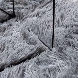 vidaXL Shaggy Rug High Pile NAVARRA Dusty Pink 200x200 cm Polyester Area Rug - silver grey, 160 x 160 cm/round - Additional view 6