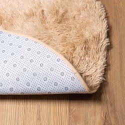 vidaXL Shaggy Rug High Pile NAVARRA Dusty Pink 200x200 cm Polyester Area Rug - beige, 200 x 200 cm/round - Additional view 5