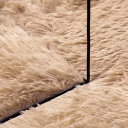 vidaXL Shaggy Rug High Pile NAVARRA Dusty Pink 200x200 cm Polyester Area Rug - beige, 200 x 200 cm/round - Additional view 6