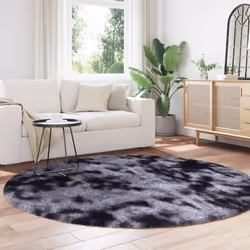 vidaXL Shaggy Rug High Pile NAVARRA Dusty Pink 200x200 cm Polyester Area Rug - dark grey, 200 x 200 cm/round - Additional view 2