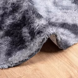 vidaXL Shaggy Rug High Pile NAVARRA Dusty Pink 200x200 cm Polyester Area Rug - dark grey, 200 x 200 cm/round - Additional view 4