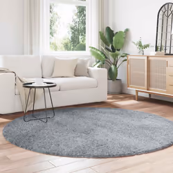 vidaXL Shaggy Rug High Pile NAVARRA Dusty Pink 200x200 cm Polyester Area Rug - silver grey, 200 x 200 cm/round - Additional view 2