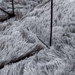 vidaXL Shaggy Rug High Pile NAVARRA Dusty Pink 200x200 cm Polyester Area Rug - silver grey, 200 x 200 cm/round - Additional view 6