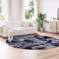 vidaXL Shaggy Rug High Pile NAVARRA Dusty Pink 200x200 cm Polyester Area Rug - dark grey, 240 x 240 cm/round - Additional view 2