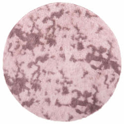 vidaXL Shaggy Rug High Pile NAVARRA Dusty Pink 200x200 cm Polyester Area Rug - dusty pink, 240 x 240 cm/round