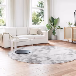 vidaXL Shaggy Rug High Pile NAVARRA Dusty Pink 200x200 cm Polyester Area Rug - light grey, 240 x 240 cm/round - Additional view 2