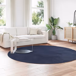 vidaXL Shaggy Rug High Pile NAVARRA Dusty Pink 200x200 cm Polyester Area Rug - navy, 240 x 240 cm/round
