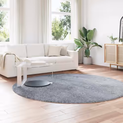 vidaXL Shaggy Rug High Pile NAVARRA Dusty Pink 200x200 cm Polyester Area Rug - silver grey, 240 x 240 cm/round - Additional view 2