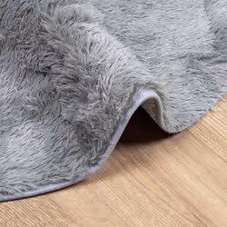 vidaXL Shaggy Rug High Pile NAVARRA Dusty Pink 200x200 cm Polyester Area Rug - silver grey, 240 x 240 cm/round - Additional view 4