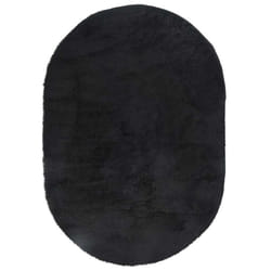 vidaXL Shaggy Rug High Pile NAVARRA Polyester Area Rug - black, 300 x 200 cm