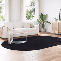 vidaXL Shaggy Rug High Pile NAVARRA Polyester Area Rug - black, 300 x 200 cm