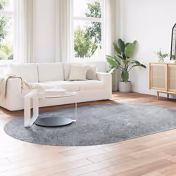 vidaXL Shaggy Rug High Pile NAVARRA Polyester Area Rug - silver grey, 300 x 200 cm